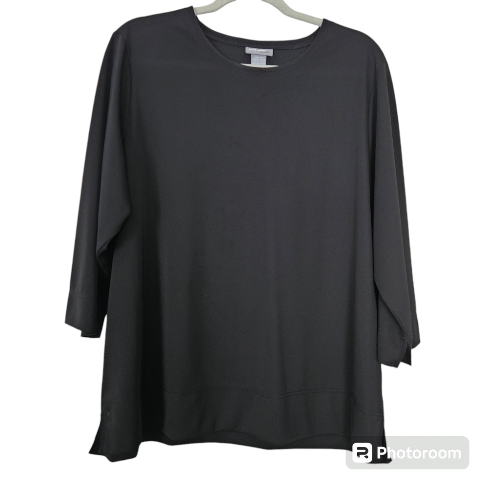 Pierre Cardin Options black 3/4 sleeves blouse size 1X